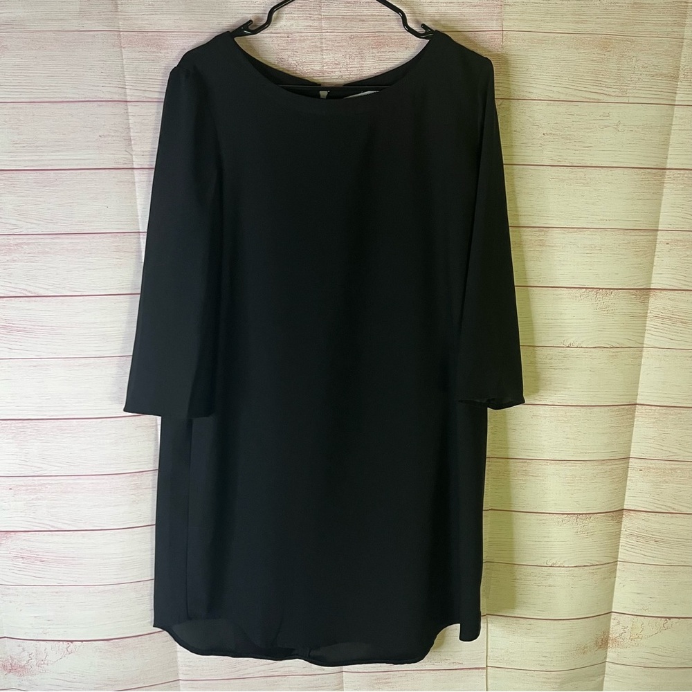 BB Dakota‎ Black 3/4” Sleeve Back Zipper Exposure Dress Size Large